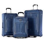 Olympia Luggage Hamburg 3-Piece Luggage Set, Navy, One Size, Hamburg Luggage Set