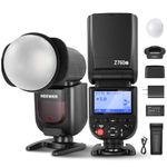 NEEWER Z760-C TTL Flash Speedlite Kit for Canon Cameras, 76Ws Speedlight with Magnetic Dome Diffuser, Round Head Adapter, 2.4G GN60 1/8000s HSS, TTL/M Quick Switch TCM Key, 2600mAh Battery & Charger