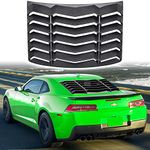 E-cowlboy Rear Window Louver for Chevrolet Chevy Camaro 2010 2011 2012 2013 2014 2015 Windshield Sun Shade Cover Vent GT Lambo Style Custom Fit All Weather ABS (Matte Black)