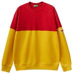 United Colors of Benetton Men's Jersey G/C M/L 3j68u106e Sweatshirt, Red and Yellow Ochre 901, M