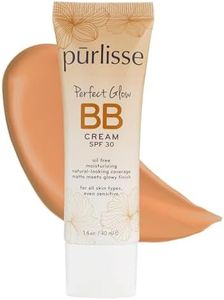 pūrlisse Perfect Glow BB Cream SPF 30 - Luminous Matte Tinted Moisturizer with SPF - Korean Skin Care Formula with Goji & Hawthorn Berry to Hydrate, Brighten & Even Skin - Medium Tan (1.4 oz)