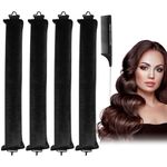 ZOCONE 4 pcs Overnight Blowout Rods Heatless Curling Rod, Hair Curler Overnight Curls Heatless Blowout Rods for Long Medium Hair, No Heat Hair Curlers Overnight Hair Rods for Women Hair Styling Tools