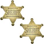 iMagitek 2 Pack Sheriff Badge for Kids Party Favors Supplies, School Carnival Prizes, Party Bag Gift Fillers