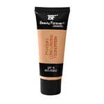 Beauty Forever 24 Hour Long Lasting Semi Matte Anti Aging Tube Foundation, Oil Free Formula, 45mls, (Buff)