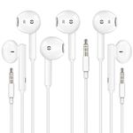[Apple MFi Certified] 3 Pack-Apple Earbuds/Headphone/Earphones with 3.5mm Wired Headphone Wired Earbud with Microphone Compatible with iPhone, iPod, iPad, MP3, Huawei, Samsung,White