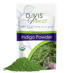 Davis Finest Organic Indigo Powder Hair Dye 100g, Pure & Natural Hair Colour, PPD-Free