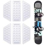 PEUTIER 2 Sets of 6pcs Stomp Pad, Clear Anti-Skidding Snowboard Stomp Pads Snowboard Grip Pad for Snowboarding (Transparent)