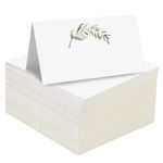 Place Cards for Table, 80pcs Wedding Table Name Place Cards White Paper Tent Seating Blank Escort Card for Weddings Setting Dinner