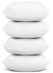 Foamily Throw Pillows Insert Set of 4-18 x 18 Insert for Decorative Pillow Covers - Made in USA - Bed and Couch Pillows