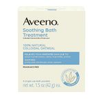 Aveeno Soothing Bath Treatment with 100% Natural Colloidal Oatmeal for Treatment & Relief of Dry, Itchy, Irritated Skin Due to Poison Ivy, Eczema, Sunburn, Rash, Insect Bites & Hives, 8 ct. ( Packaging May Vary )