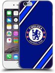 Head Case Designs Officially Licensed Chelsea Football Club Stripes Crest Soft Gel Case Compatible with Apple iPhone 6 / iPhone 6s