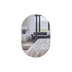 Ammar Glass Capsule Frameless Decorative Wall Mount Mirror | Bathroom Mirror, Vanity Mirror, Or Bedroom Mirror | Size 24 X 36 Inches | Non-Bevelled Mirror | Made in India (CAP2436)