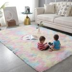 Vafodo Soft Area Rugs for Bedroom Living Room Ultra Soft Modern Fluffy Throw Carpets for Girls Boys Kids Room Shaggy Fluffy Rugs (2X3Feet, Rainbow)