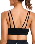 RUNNING GIRL Black Sports Bra,Sports Bra for Women High Support Workout Crop Top with Built in Bra(2994_Ink Black_XL)