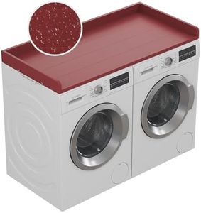 No-installation HDPE Washer Dryer Countertop Washer and Dryer Topper Covers for The Top Laundry Countertop Laundry Room Organization No Water Leakage,Red