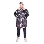 GC GAVENO CAVAILIA Pullover Long Sleeves Gamer Hoodie Blanket, Oversized Sherpa Hooded, Wearable Hoody Sweatshirt, Throw Black Hoodie, One Size Game Lover Hoodies