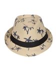 FabSeasons Printed Beach Fedora Hat/Cap for Men & Women Beige