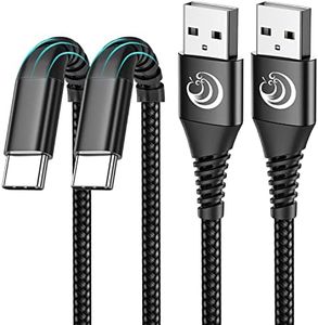 Aioneus USB C Cable 2Pack 2M USB A to USB C Charger Cable Nylon Braided USB Type C Cable Fast Charging Cord for Samsung Galaxy S23 S22 S21 S20 S10 S9 S8, Huawei P40 P30 P20, Google Pixel and More