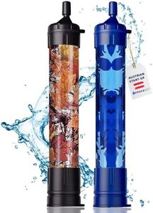 AQUAB Filtro Acqua Portatile 2X 4500L - Purificatore Acqua Potabile, Depuratore per Trekking, Campeggio, Viaggio e Sopravvivenza Survival Backpacking Drinking Water Treatment