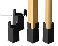 Sephyroth Adjustable Bed Risers Furniture Risers with Screw Clamp.Table Leg Extenders.Desk Chair Legs Risers.Fit Heavy Duty Furniture's Square/Round Leg Diameter from 0.8''–1.6''4PCS (4Inch Black)