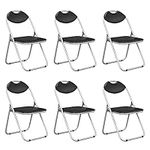 OFFICEJOY Folding Chairs 6 Pack, Fo