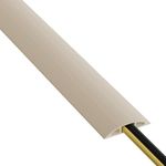 D-Line 1.8m Floor Cable Cover, Floor Cord Protector, Extension Cord Cover, Protect Wires & Prevent Cable Trips, Cable Management Solution - Cord Cavity = 17mm (W) x 9mm (H) - Beige