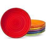 vancasso Bonita Salad Plates, 8.5 inch Colorful Small Dinner Plates Set, Ceramic Dessert Plate Serving Dishes Set of 6, Microwave, Oven and Dishwasher Safe, Assorted Color