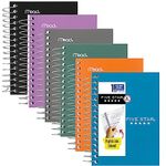 Five Star Spiral Notebook, Fat Lil’ Pocket Personal Notebook, College Ruled Paper, 200 Sheets, 5-1/2 inch x 3-1/2”, Assorted Colors, Color Will Vary, 6 Pack (38027)