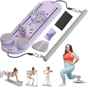 Pilates Board Pilates Reformer Set 15-in-1 Multifunctional Reformers Board, Foldable Ab Core Plant Trainer Board, Multi Reformers Set, Purple