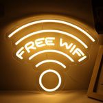 Pinlangdou Free WIFI Neon Sign Free WIFI Led Sign Decor for Business Signal Indication Lights for Business Store Shop Cafe Office Restaurant Vehicle 16.2 * 12 IN