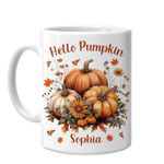 Hyturtle Personalized Pumpkin Coffee Mug - Autumn Gifts for Women - Pumpkin Mug - Pumpkin Spice Gift - Fall Gift - Fall Coffee Mug - Birthday Gifts - Custom Name Coffee Cup Ceramic Mug 11oz - 15oz