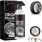Iron Eraser Rust Remover Spray, 120ML Iron Powder Remover Spray for Car Wheels and Paint Fast Acting Rust and Brake Dust Removers for Wheels, Tools & Hardware