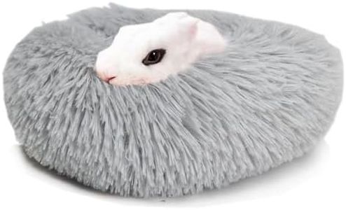 wrkfree Bunny Bed Rabbit Hideout Large Soft & Comfortable Small Animal Bedding Cozy Bed Mat Warm Hideaway Cage Accessories for Guinea Pig Light Grey