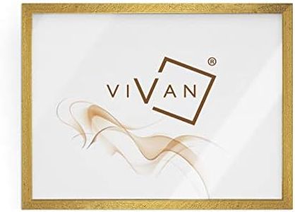 VIVAN - Marco de madera - Color oro - Tamaño de la imagen 50 x 70 cm