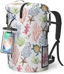 Waterproof Dry Bag Heavy Duty Marine Dry Bags for Kayaking Hiking Sea Turtle Coral Nautical Starfish Backpack Roll-Top Closure Bag - Backpack Waterproof Phone Case 35L/55L/85L