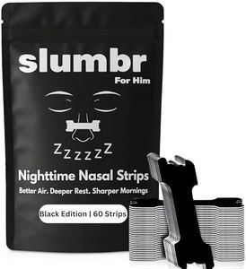 Nasal Strips for Breathing (60 Count) – Extra-Strength Grid Adhesive – Built for Nighttime Comfort, Clear Breathing & Consistent Sleep Routines (for Him - Black)