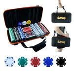 Pureplay 13.5 Gram Poker Chip Set - 300 PCS Casino Clay Poker Chips with High-Strength Oxford Cloth Handbag