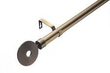 Lister Cartwright 28mm Antique Brass Horologe Extendable Curtain Pole Rings Rods Voile Easy Fitting (210-400 cm)