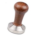 Motta Metallurgica 54 mm Coffee/Espresso Brown Tamper with Stainless Steel Flat Base