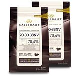 Saver Bundle Callebaut, 70% dark chocolate chips (2 x 2.5kg Bundle)