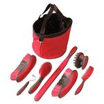 Tough 1 Great Grip Grooming Package (8-Piece), Red