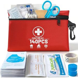 YESDEX First Aid Kit 140PCS - Camping First Aid Kits, Car Emergency Survival Hiking Kit, Family Small First Aid Bag, Travel Medical Essentials for Home, Outdoor, Sports, School, Workplace, Garage