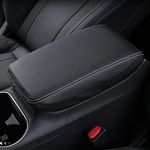 INTGET Car Center Console Cover for 2023 2024 Subaru Outback Legacy Accessories 2022 2020 2021 Leather Armrest Cover Arm Rest Box Lid Cover Seat Protector (White Stitches)