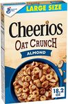 Cheerios Oat Crunch Almond Oat Breakfast Cereal, Large Size, 18.2 oz