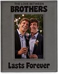 Kate Posh - Brothers Picture Frame Engraved Natural Wood Picture Frame - Big Brother, Little Brother, Birthday Gifts, to My Brother on My Wedding Day Gifts (4x6-Vertical)