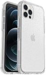 OtterBox iPhone 12 & iPhone 12 Pro Symmetry Series Case - Stardust (Silver Flake/Clear), Ultra-Sleek, Wireless Charging Compatible, Raised Edges Protect Camera & Screen