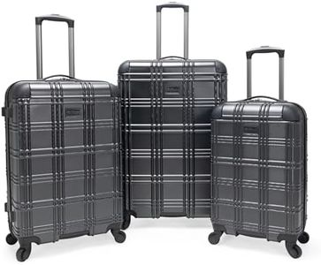 Ben Sherman Nottingham Lightweight Hardside 4-Wheel Spinner Travel Luggage, Charcoal, 3-Piece Set (20"/24"/28"), Luggage Nottingham 3 Piece Hardside Spinner Luggage Set, 3-Piece Set (20"/24"/28")