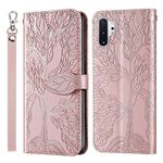 Aimigel Wallet Case for Galaxy Note 10 Plus / Note10+ with Card Holder/Slot,PU Leather Flip Folio Shell [Magnetic Closure][Wrist Strap][Kickstand] Cover Fit Note 10 Plus 5G(2019),Rose Gold