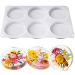 LET'S RESIN Extra Deep Coaster Resin Moulds Silicone, Large 6 Cavity Silicone Moulds for Resin, Round Silicone Coaster Moulds for Epoxy Resin, Cups Mats, DIY Craft