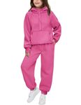 Arshiner Pant Sets for Girl Two Piece Outfits Sweatsuits Sets Long Pant Workout Athletic Tracksuits Size 10-12